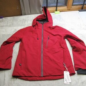 Obermeyer Jacket Mens Small Red RaZe HydroBlock Lined Insulated Hooded $299 NEW